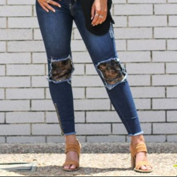 L & B Plus Size Camo Sequin Skinny Jeans Last One! - Picture 5 of 7